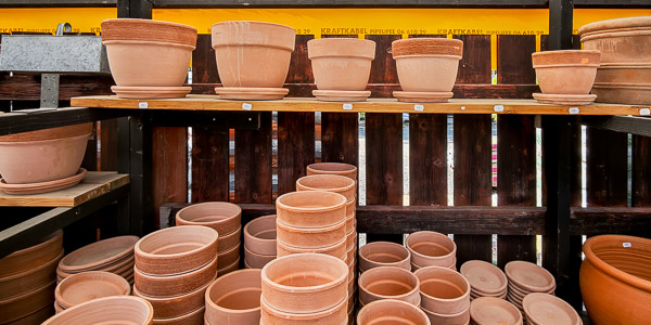 Italienska terrakotta krukor